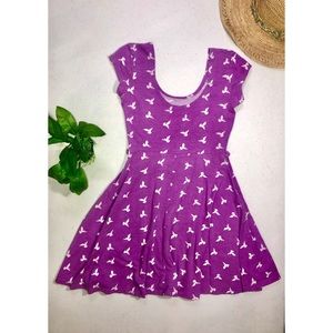Bird print dress